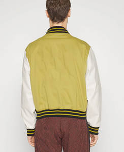 Blouson aviateur en laine respirante personnalisé OEM blouson d'hiver en coton de baseball Letterman veste en vrac motif de broderie décoration polaire - Product Image 6