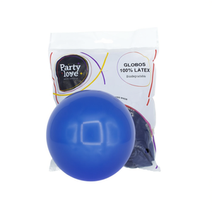 Palloncini in lattice Party Love blu 25 cm biodegradabili per decorazioni per feste - Product Image 2