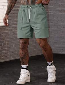 Pantalones cortos de chándal para hombre, pantalones cortos informales elásticos con cintura elástica para entrenamiento de gimnasio, pantalones cortos para correr de 7 pulgadas con cordón de bolsillo - Product Image 5