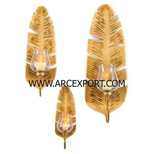 Arte de Pared de Metal Dorado, Hoja, Diseño Elegante y Moderno, Decoración de Pared de la Mejor Calidad - Product Image 3