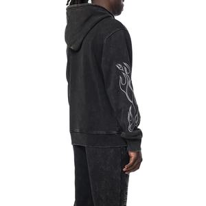 Sweat à capuche en coton mélangé, vente flash, strass, streetwear, vêtements d'automne et d'hiver, pull à capuche avec logo brillant imprimé - Product Image 4