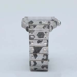 Reloj de lujo de Hip Hop antiguo de corte redondo para hombre, reloj de diamantes de moissanita, reloj elegante de Plata de Ley 925, regalo para hombre - Product Image 6