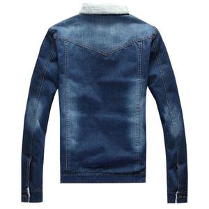 Inner <b>Fur</b> Wholesale Fashion Spring Denim <b>Jackets</b> Big Pocket Solid Color Casual Denim <b>Jacket</b> <b>For</b> <b>Men</b> - Product Image 2