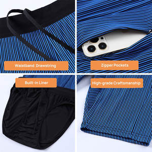 Shorts de compression légers pour hommes, matière douce et confortable, séchage rapide, poche mobile, vente en gros, shorts écologiques pour hommes - Product Image 4