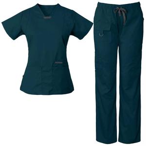 Women's Medical <b>Scrubs</b> Nurse Uniform Top Woven Fabric <b>Scrub</b> <b>Sets</b> for Hospitals OEM Service Available - Product Image 1