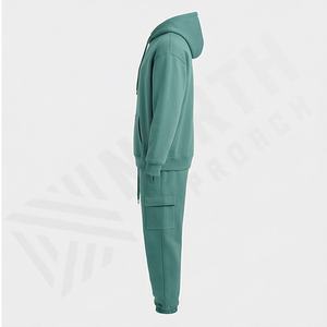 Conjunto Deportivo de Invierno para Hombre, Diseño Moderno, Alta Calidad, Estilo Urbano, Sudadera con Capucha y Pantalones Anchos - Product Image 3