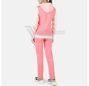 ชุดวอร์มแฟชั่นสำหรับผู้หญิงกางเกงวิ่งพร้อมแจ็กเก็ตผ้าฝ้ายสวมใส่สบายโลโก้ตามสั่ง - Product Image 2