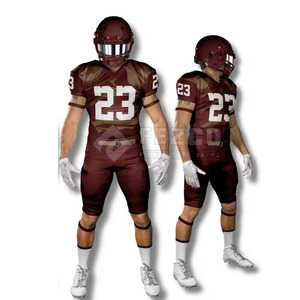 Nouvel uniforme de football américain sur mesure pour hommes, manches courtes, 100% polyester, couleurs et logo personnalisables, origine Pakistan - Product Image 3