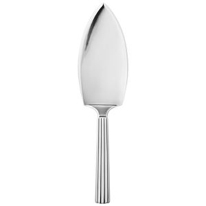 Ensembles de service de gâteau poli Design feuille vintage ensembles de serveur de gâteau à poignée en boucle en acier inoxydable plaqué argent - Product Image 5