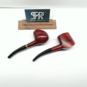 Juego de Pipas de Tabaco de Madera Tradicionales, Hechas a Mano, Acabado Pulido, Cuenco Profundo, Tallo Curvo, Reutilizables, Ecológicas y Duraderas - Product Image 5