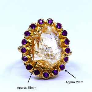 แหวน925ชุบทองเงินสเตอร์ลิงประดับมุกสีแดง - Product Image 1