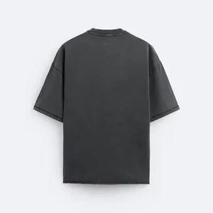 Erkek tişörtleri % 100% pamuk ekip boyun ağır özel logo boş logo tasarım yüksek kaliteli T shirt streetwear erkek t-shirtü