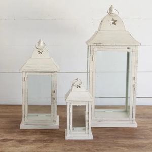 โคมไฟเชิงเทียนสไตล์นอร์ดิกในร่ม/กลางแจ้งทำด้วยมือเหล็กขาตั้งเสาแก้วตกแต่งบ้านสีขาว - Product Image 2