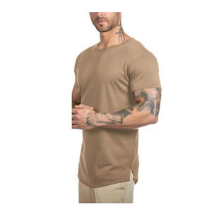 Nueva camiseta personalizada de algodón 100% de alta calidad al por mayor, camiseta de gimnasio de gran tamaño en blanco, camisetas de cuello redondo estampadas para hombres - Product Image 3