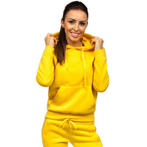 Ensemble de 2 pièces de jogging unisexe en molleton de coton épais avec logo personnalisé survêtements décontractés pour femmes capuche teinte unie motif de style rue haute - Product Image 6