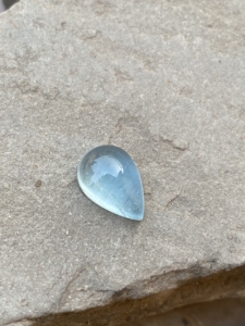 Excelente color superior aguamarina forma de pera cabujones piedra con buen brillo piedras preciosas sueltas para hacer joyas 4,98 quilates - Product Image 4