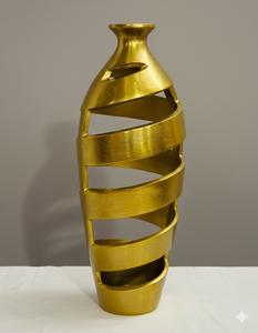 Vase à fleurs classique en fonte d'aluminium pour la décoration intérieure traditionnelle, alliant l'artisanat hérité à l'attrait moderne - Product Image 2