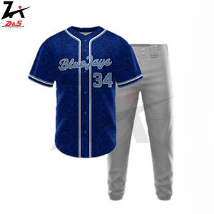 Uniformes de baseball respirants multicolores imprimés personnalisés de haute qualité Nouveauté Dernier design Ensembles de vêtements de sport Fabricant - Product Image 4