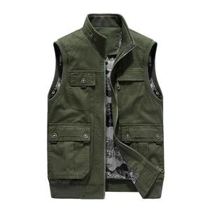 Gilet en maille camouflage tactique imperméable pour hommes pour la pêche en plein air, la chasse et l'escalade amovible avec plusieurs poches imprimées - Product Image 5