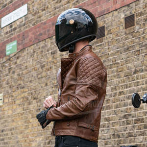 Nueva llegada chaqueta de cuero de alta calidad MOQ bajo seguridad deportiva chaqueta de cuero de moto - Product Image 3