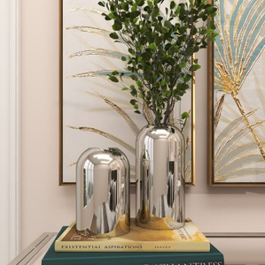 Argent Brillant Fini Moderne Pot De Fleur Vase Décor À La Maison et Intérieur Usine Personnalisé Vase Hôtels et Restaurants - Product Image 6