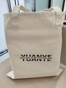 Bolsa de Tela Casual Mediana 100% Algodón Crudo con Asa 100% Algodón para Uso en Supermercados, Empaquetado en Caja - Product Image 5