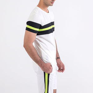 Ensemble de vêtements de sport pour hommes, t-shirts et shorts athlétiques, ensemble de sport à manches courtes, ensemble décontracté d'été, ensemble de jogging 2 pièces pour hommes - Product Image 6