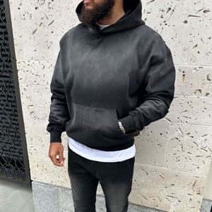 Dernier style de pull personnalisé Streetwear vierge Acid Wash Eco-Friendly Heavyweight Drop Shoulder Hoodie Spring Fashionable - Product Image 4