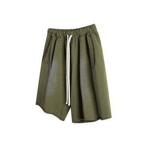 Pantalones cortos atléticos para hombre 2025, ropa de calle alta, pantalones cortos lavados con ácido, Parche de rizo francés bordado, pantalones cortos para hombre con logotipo personalizado - Product Image 3