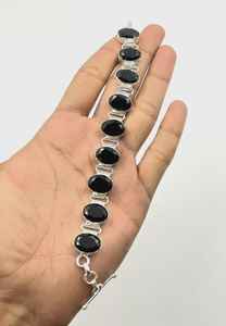 Handmade Black Onyx <b>Charm</b> <b>Bracelet</b> 925 Sterling <b>Silver</b> Luxury GIA Certified Jewelry Gift for Women Elegant Unique - Product Image 6