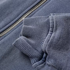 Sweats à capuche zippés sur mesure 300 GSM vente en gros sweat-shirt en coton polaire style de rue de haute qualité sweat à capuche zippé - Product Image 6