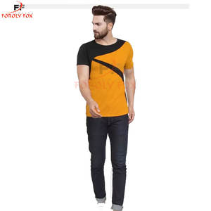 Meilleur prix de vente 100% coton fait vêtements d'été à manches courtes hommes t-shirt nouveau à la mode taille personnalisée hommes t-shirt - Product Image 5