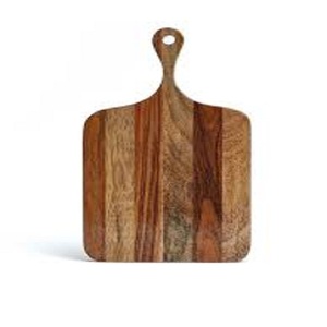 Tabla de cortar de madera natural de grado ecológico para el hogar y el restaurante con juego de asas al mejor precio - Product Image 2