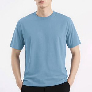 T-shirt à manches courtes personnalisé en pur coton Top à col rond pour hommes Vêtements tout coton T-shirt ample à manches courtes à la mode pour hommes - Product Image 5