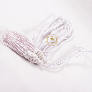 La mejor venta de cuerda pectoral religiosa, nudo redondo, cinctura con borlas de flecos, Material de lingotes de borlas de seda decorativas de seda - Product Image 2