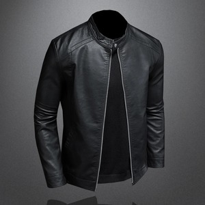 Chaqueta de Cuero PU de Color Sólido Nueva de Otoño e Invierno 2024, Chaqueta Informal Holgada y Cómoda de Talla Grande para Hombre, Envío DDP - Product Image 4