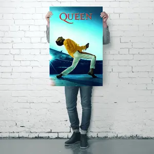 Affiche moderne de Queen Live at Wembley pour décoration murale - Product Image 1
