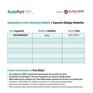 Kit de reparación de ventana trasera izquierda para Volkswagen Jetta (envío desde el fabricante de Turquía) Código de producto: FD113108 - Product Image 2