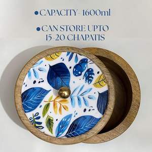 Premium Quality Handmade Customized Wooden Handcrafted Chapati <b>Box</b> <b>Decorative</b> Artwork Dishwasher Safe Large Capacity for Food - Product Image 6