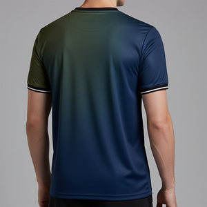 Camiseta de Fútbol de Manga Corta de Alta Calidad, Personalizada, con Cuello en V, Ligera, Transpirable, de Secado Rápido, Ajuste Holgado, Diseño Degradado - Product Image 5