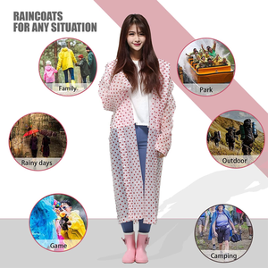 Chubasqueros para adultos reutilizables-Ponchos de lluvia Eva Chubasquero ligero Equipo de lluvia impermeable para hombres y mujeres - Product Image 4