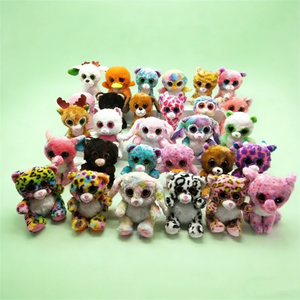 customized Colorful Faux Fur Plush Toys Cartoon Animal Key Chains Soft Stuffed Animals 3D Shape Collection - Product Image 1
