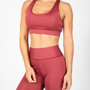 Vêtements de sport personnalisés avec logo, ensembles de yoga pour femmes en vente en ligne, leggings de fitness taille haute et ensembles de soutien-gorge de couleur unie - Product Image 2