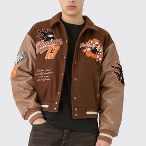 Executive Men Varsity Jacket Wool Leather Sleeve Baseball Letterman Warm Durable Comfortable Streetwear Fashion College Team - Product Image 3