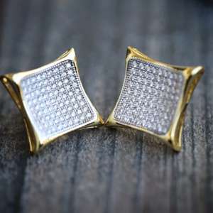 Bonitos pendientes de estrella para mujeres y niñas, Plata de Ley 925, circonita cúbica blanca, aros colgantes de moda, conjunto de joyería fina de oro al por mayor - Product Image 4