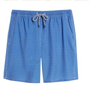 <b>Men</b> Swim <b>Shorts</b> Royal Blue Micro Geometric Print UPF 50 Plus Sun Protection Quick Dry Waterproof Spandex/Polyester Board <b>Shorts</b> - Product Image 1