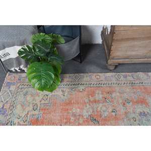 Vintage 5X9,3 pies naranja Beige lana tejido plano alfombra diseño de retazos turcos para la decoración de la sala de estar con respaldo de látex - Product Image 5