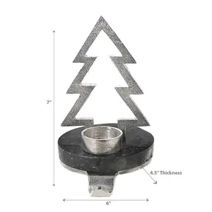 <b>Christmas</b> <b>Tree</b> Silhouette Iron Modern Candle <b>Holder</b> Candle Stand Eco-Friendly Handmade by Zahid Exports - Product Image 3