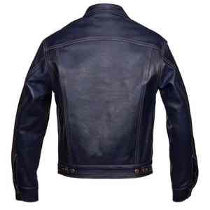 Chaqueta de Cuero para Invierno, Uso Regular, Hermoso Color Azul, Mangas Largas, Personalizable, la Mejor Chaqueta de Cuero para Hombre - Product Image 2