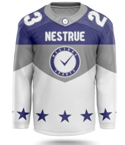 Maillot de hockey sur glace personnalisé pour homme, col en V à lacets, respirant, séchage rapide, extensible dans quatre directions, design imprimé personnalisé pour les fans d'équipe - Product Image 2